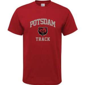   Potsdam Bears Cardinal Red Youth Track Arch T Shirt