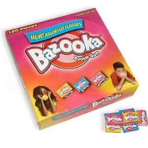 Bazooka Bubble Gum   Assorted, 120 count Grocery & Gourmet Food