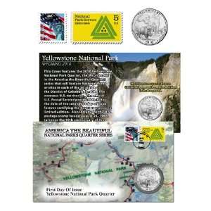   Yellowstone National Park Quarter First Day Cover FDC 