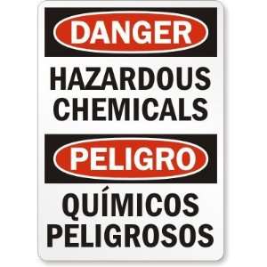  Danger Hazardous Chemicals (Bilingual) Laminated Vinyl 