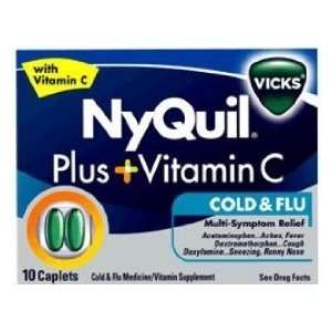  Vicks Nyquil plus vitamin c cold and flu multi symptoms 
