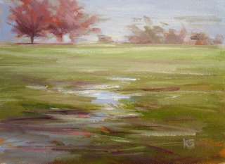 ORIGINAL SETTLE Small Daily Oil Painting Landscape Impressionist 