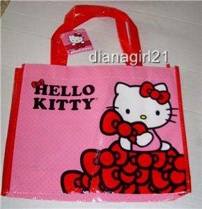 Echo Friendly Reusable Vinyl Bag * Hello Kitty sitting on Bows 