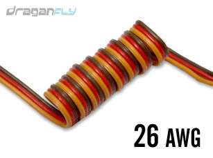 3ft 26 AWG 3 Strand RC Servo Wire JR Colors No Ends  