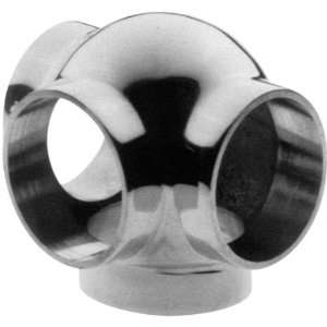 Lavi Industries 40 705/2 Polished Stainless Steel Ball Side Outlet Tee 