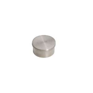  Satin (Brushed) Stainless Steel Flush End Cap, 2inch 