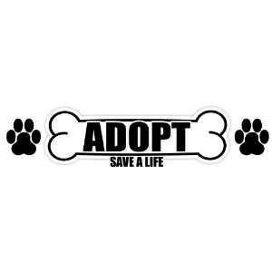  Dog Bumper Sticker/Decal   Adopt A Dog   Save a Life 