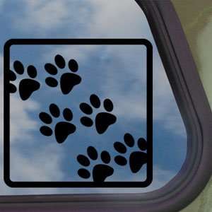  BEAR DOG PAW FOOT PRINTS ANIMAL Black Decal Car Sticker 