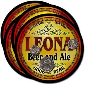  Leona, KS Beer & Ale Coasters   4pk 