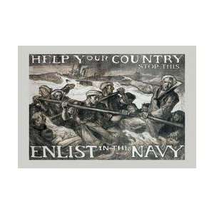  Help Your Country Stop This Enlist in the Navy 28x42 