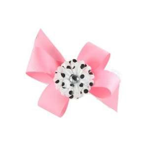  Genuine Lexa Lou Pink Boutique Bow with White and Black 
