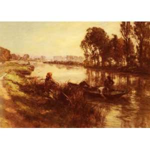   By the Banks of the River, By Lhermitte Leon Augustin