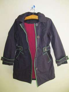 New Boden Fleece Lined Rainy Coat Raincoat Solid Navy Size UK 8 10 12 
