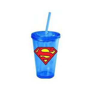  DC Comics Acrylic Cold Cup With Lid & Straw   Superman 