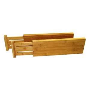  Bamboo Dresser Drawer Dividers   Set of Two (Natural) (4 1 