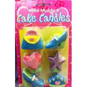  Mini Molded Cake Candles   Princess Shopping Theme Shaped 