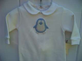 NEW Il Gufo Boutique Baby Boy Penguin Cotton Footie 6m Italy Boutique 