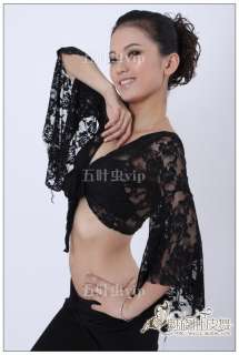 Belly Dance Bolero Flared Sleeve Lace Top 11 Colours  
