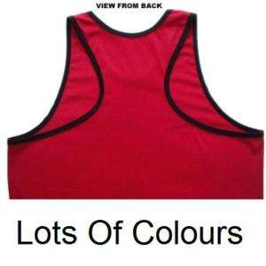 Mens Muscle Back Vest Cotton / Lycra Size XL 6XL  