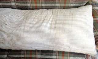 OLD antique TICKING FEATHER MATTRESS/BENCH COVER 70x20  