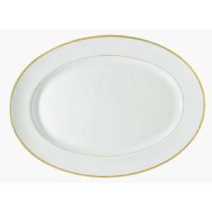  Raynaud Fontainebleau Gold Oval Platter 12 X 16 In