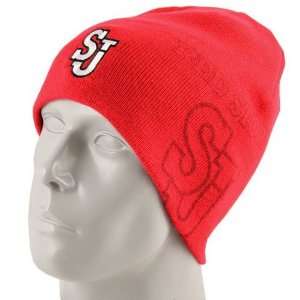  Nike St. Johns Red Storm Red In The Paint Knit Beanie Cap 