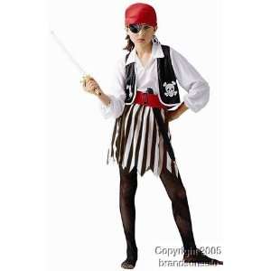  Kids Pirate Girl Costume (SizeSmall 4 6) Toys & Games