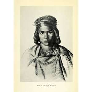  1936 Halftone Print Portrait Berber Woman Costume Morocco 