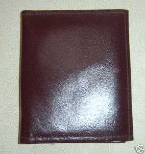 Mens New Brown Cowhide Leather Wallet Billfold  