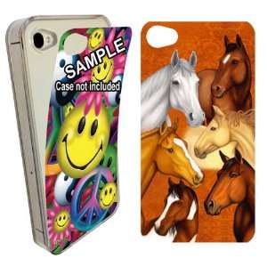   3D Art Skin for iPhone 4/4S   Horse Fever Cell Phones & Accessories