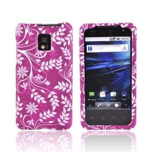   FLOWER ON PURPLE Rubberized Hard Plastic Case Cover For T Mobile G2X