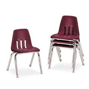  Virco 9000 Series Classroom Chairs, 14in Seat Height, Wine 