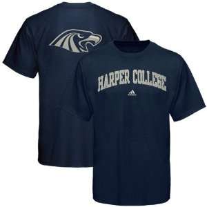  NCAA adidas Harper College Hawks Navy Blue Relentless T 