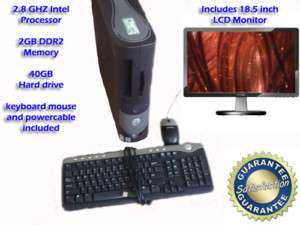 Fast dell desktop package 2.8GHZ 2GB 18.5 LCD Monitor  