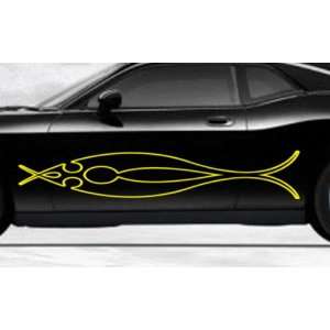  Custom Ghost Flame Car Graphic 10 X 58 in Size, Set of 2 