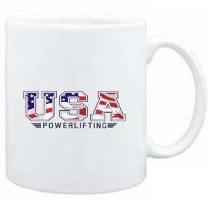 Mug White  USA Powerlifting / FLAG CLIP   ARMY  Sports 