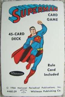   SUPERMAN CARD GAME WHITMAN PUBLISHING CO. 1966 HARD PLASTIC CASE