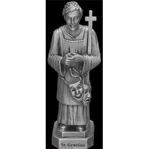 Genesius 3 1 2in. Pewter Statue 