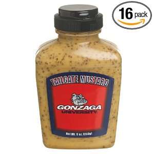 Tailgate Mustard Gonzaga University, 9 Ounce Jars (Pack of 16)  