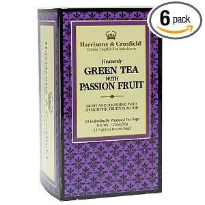   Crosfield Green Tea with Passion Fruit, 20 Count Tea Bags (Pack of 6
