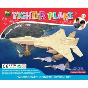  3d Wooden Puzzle fighter Plane Toys & Games