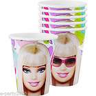 BARBIE DOLLED UP 9oz PAPER CUPS ~ Birthday Party Supplies 
