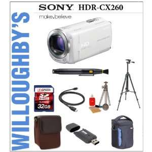  Sony HDR CX260V High Definition Handycam Camcorder (White 