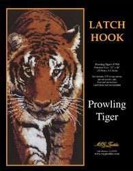 LATCH HOOK KIT PROWLING TIGER 22X44  