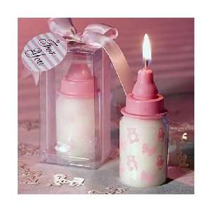  Pink Girl Decorated Bottle Candle Favors