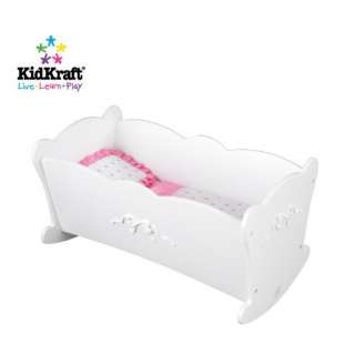 kidkraft tiffany bow wooden toy cradle holds 20 doll