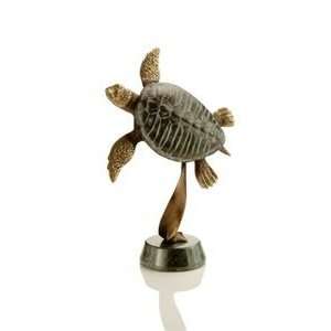  12 Beach Basker Sea Turtle Bronze Statue