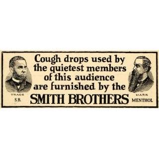 1924 Ad Smith Brothers Cough Drops SB Menthol Theatre   Original Print 