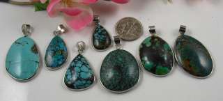 pure natural turquoise pendant/12 30mm  