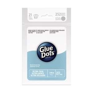  Glue Dots 3/8 Ultra Thin Dot Sheets 252 Clear; 3 Items 